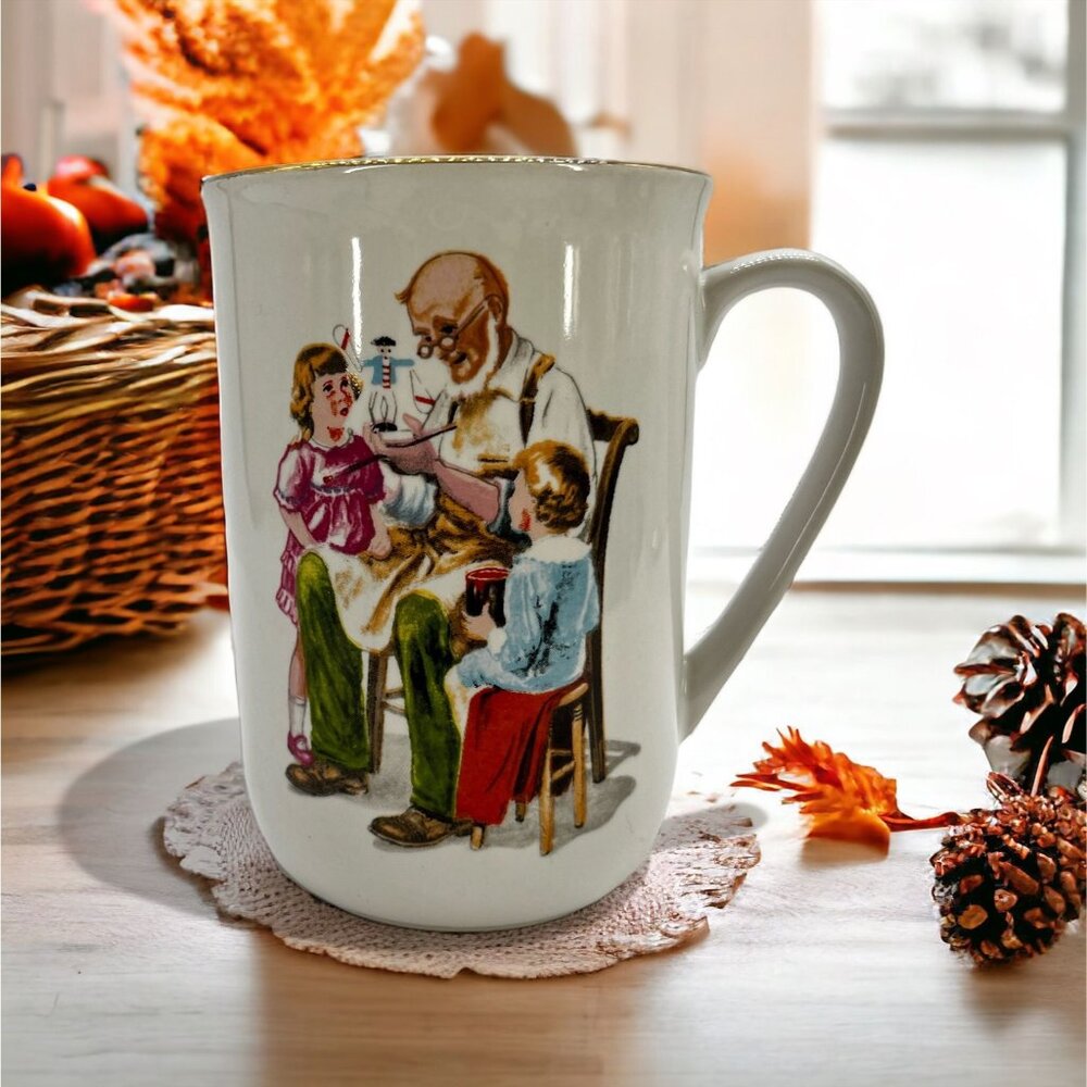 1996 The Toy Maker Inspired By The Art Of Norman Rockwell, Cup Mug